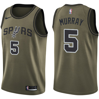 Nike Spurs #5 Dejounte Murray Green Salute to Service Youth NBA Swingman Jersey Nike Spurs #5 Dejounte Murray Green Salute to Service Youth NBA Swingman Jersey