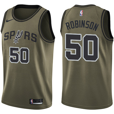 Nike Spurs #50 David Robinson Green Salute to Service Youth NBA Swingman Jersey Nike Spurs #50 David Robinson Green Salute to Service Youth NBA Swingman Jersey