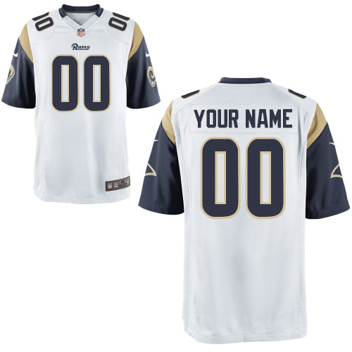 Nike Los Angeles Rams Customized Game White Jerseys
