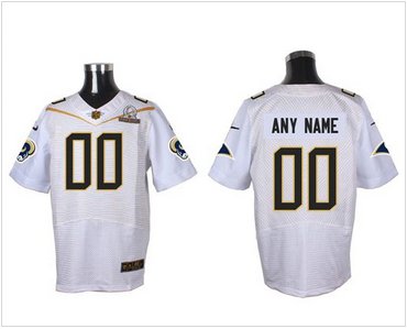 Nike Los Angeles Rams Customized White 2016 Pro Bowl Men's Stitched NFL Elite Jersey