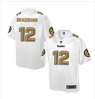 Nike Steelers #12 Terry Bradshaw White Men's NFL Pro Line Fashion Game Jersey
