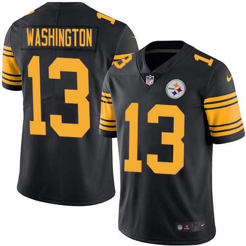 Nike Steelers #13 James Washington Black Men's Stitched NFL Limited Rush Jersey Nike Steelers #13 James Washington Black Men's Stitched NFL Limited Rush Jersey