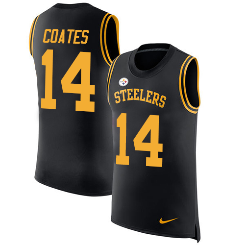 Nike Steelers #14 Sammie Coates Black Team Color Men's Stitched NFL Limited Rush Tank Top Jersey Nike Steelers #14 Sammie Coates Black Team Color Men's Stitched NFL Limited Rush Tank Top Jersey