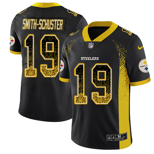 Nike Steelers #19 JuJu Smith-Schuster Black Team Color Men's