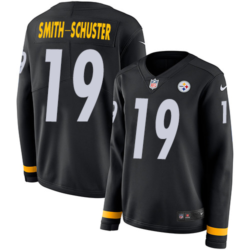 Nike Steelers #19 JuJu Smith-Schuster Black Team Color Women's Nike Steelers #19 JuJu Smith-Schuster Black Team Color Women's