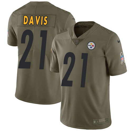Nike Steelers #21 Sean Davis Olive Men's Stitched NFL Limited 2017 Salute to Service Jersey Nike Steelers #21 Sean Davis Olive Men's Stitched NFL Limited 2017 Salute to Service Jersey