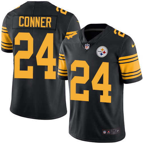 Nike Steelers #24 James Conner Black Men's Stitched NFL Limited Rush Jersey Nike Steelers #24 James Conner Black Men's Stitched NFL Limited Rush Jersey