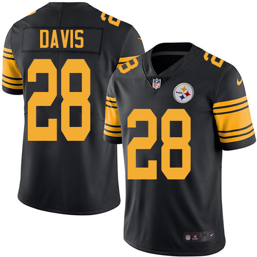 Nike Steelers #28 Sean Davis Black Youth Stitched NFL Limited Rush Jersey Nike Steelers #28 Sean Davis Black Youth Stitched NFL Limited Rush Jersey
