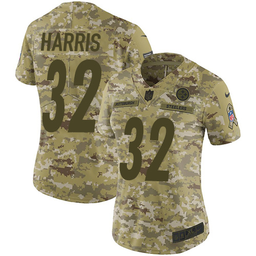 Nike Steelers #32 Franco Harris Camo Women's Stitched NFL Limited 2018 Salute to Service Jersey Nike Steelers #32 Franco Harris Camo Women's Stitched NFL Limited 2018 Salute to Service Jersey