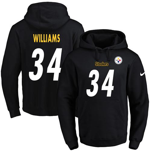 Nike Steelers #34 DeAngelo Williams Black Name & Number Pullover NFL Hoodie Nike Steelers #34 DeAngelo Williams Black Name & Number Pullover NFL Hoodie