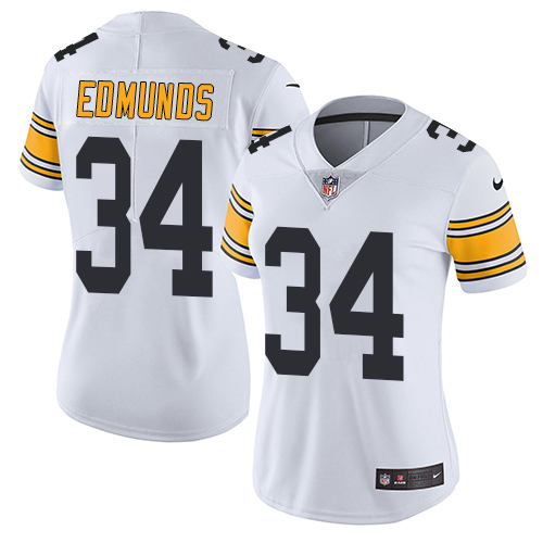 Nike Steelers #34 Terrell Edmunds White Women's Stitched NFL Vapor Untouchable Limited Jersey Nike Steelers #34 Terrell Edmunds White Women's Stitched NFL Vapor Untouchable Limited Jersey