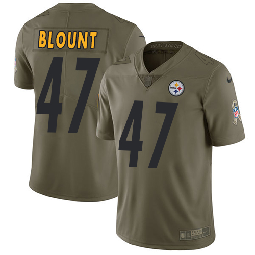Nike Steelers #47 Mel Blount Olive Men's Stitched NFL Limited 2017 Salute to Service Jersey Nike Steelers #47 Mel Blount Olive Men's Stitched NFL Limited 2017 Salute to Service Jersey