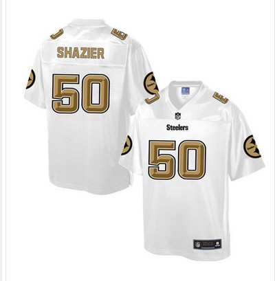 Nike Steelers #50 Ryan Shazier White Men's NFL Pro Line Fashion Game Jersey