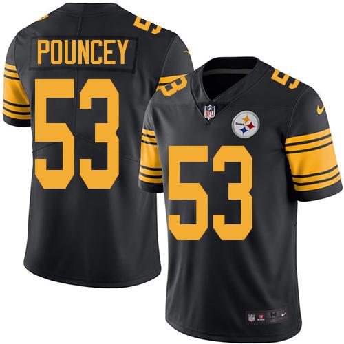 Nike Steelers #53 Maurkice Pouncey Black Men's Stitched NFL Limited Rush Jersey Nike Steelers #53 Maurkice Pouncey Black Men's Stitched NFL Limited Rush Jersey