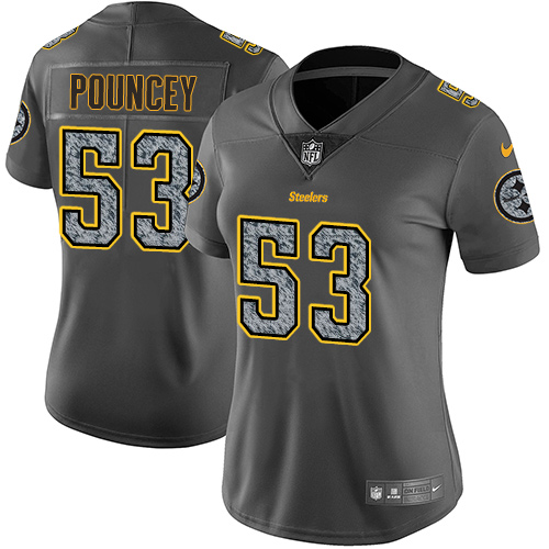 Nike Steelers #53 Maurkice Pouncey Gray Static Women's NFL Vapor Untouchable Game Jersey Nike Steelers #53 Maurkice Pouncey Gray Static Women's NFL Vapor Untouchable Game Jersey