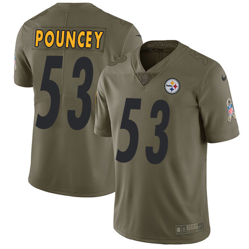 Nike Steelers #53 Maurkice Pouncey Olive Men's Stitched NFL Limited 2017 Salute to Service Jersey Nike Steelers #53 Maurkice Pouncey Olive Men's Stitched NFL Limited 2017 Salute to Service Jersey