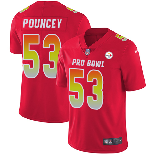 Nike Steelers #53 Maurkice Pouncey Red Youth Stitched NFL Limited AFC 2018 Pro Bowl Jersey Nike Steelers #53 Maurkice Pouncey Red Youth Stitched NFL Limited AFC 2018 Pro Bowl Jersey