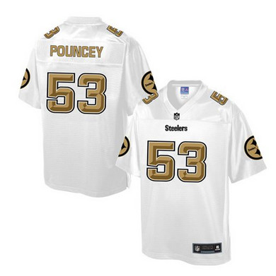 Nike Steelers #53 Maurkice Pouncey White Men's NFL Pro Line Fashion Game Jersey