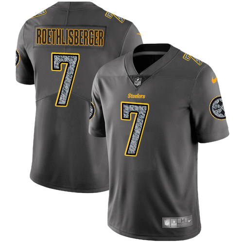 Nike Steelers #7 Ben Roethlisberger Gray Static Men's Stitched NFL Vapor Untouchable Limited Jersey Nike Steelers #7 Ben Roethlisberger Gray Static Men's Stitched NFL Vapor Untouchable Limited Jersey