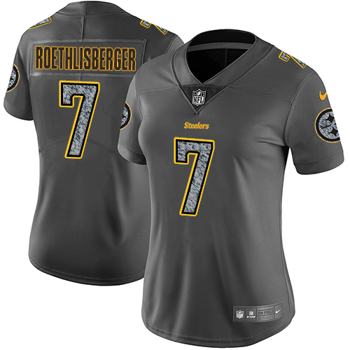 Nike Steelers #7 Ben Roethlisberger Gray Static Women's Stitched NFL Vapor Untouchable Limited Jersey Nike Steelers #7 Ben Roethlisberger Gray Static Women's Stitched NFL Vapor Untouchable Limited Jersey