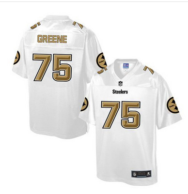 Nike Steelers #75 Joe Greene White Men's NFL Pro Line Fashion Game Jersey