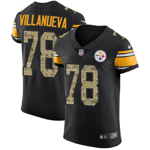 Nike Steelers #78 Alejandro Villanueva Black Camo Men's Stitched NFL Elite Jersey Nike Steelers #78 Alejandro Villanueva Black Camo Men's Stitched NFL Elite Jersey