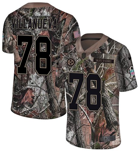 Nike Steelers #78 Alejandro Villanueva Camo Youth Stitched NFL Limited Rush Realtree Jersey