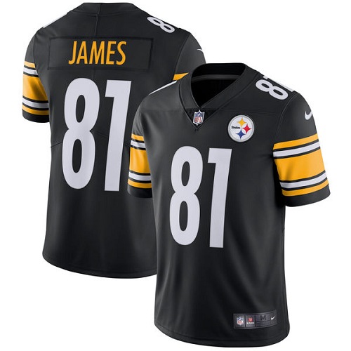 Nike Steelers #81 Jesse James Black Team Color Youth Stitched NFL Vapor Untouchable Limited Jersey Nike Steelers #81 Jesse James Black Team Color Youth Stitched NFL Vapor Untouchable Limited Jersey
