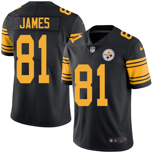 Nike Steelers #81 Jesse James Black Youth Stitched NFL Limited Rush Jersey Nike Steelers #81 Jesse James Black Youth Stitched NFL Limited Rush Jersey
