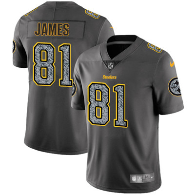Nike Steelers #81 Jesse James Gray Static Men's NFL Vapor Untouchable Game Jersey