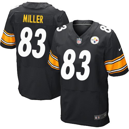 Nike Steelers #83 Heath Miller Black Team Color Men's Stitched NFL Elite Jersey Nike Steelers #83 Heath Miller Black Team Color Men's Stitched NFL Elite Jersey