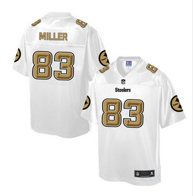 Nike Steelers #83 Heath Miller White Men's NFL Pro Line Fashion Game Jersey