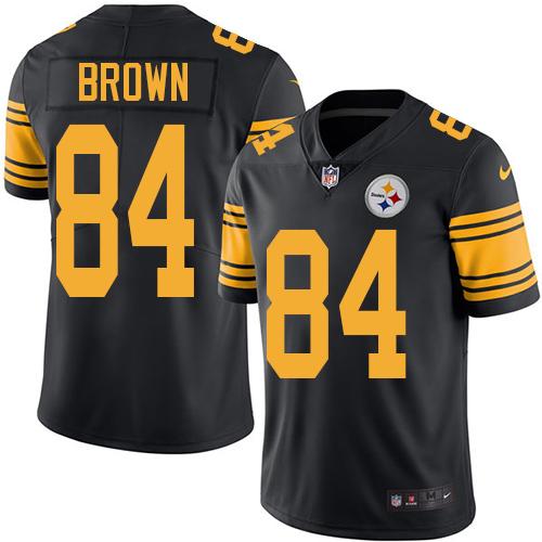 Nike Steelers #84 Antonio Brown Black Men's Stitched NFL Limited Rush Jersey Nike Steelers #84 Antonio Brown Black Men's Stitched NFL Limited Rush Jersey