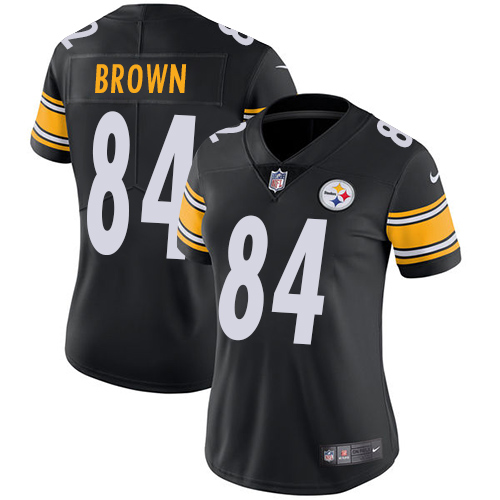 Nike Steelers #84 Antonio Brown Black Team Color Women's Stitched NFL Vapor Untouchable Limited Jersey Nike Steelers #84 Antonio Brown Black Team Color Women's Stitched NFL Vapor Untouchable Limited Jersey