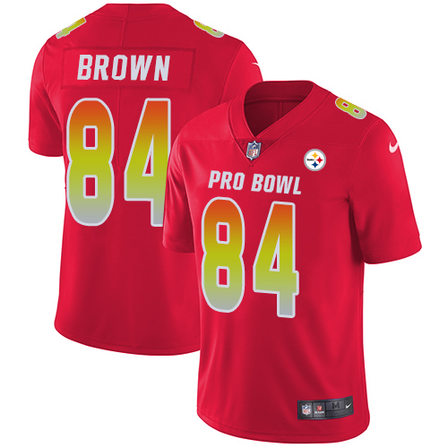 Nike Steelers #84 Antonio Brown Red Men's Stitched NFL Limited AFC 2018 Pro Bowl Jersey Nike Steelers #84 Antonio Brown Red Men's Stitched NFL Limited AFC 2018 Pro Bowl Jersey