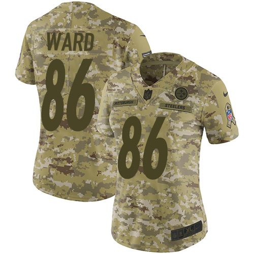 Nike Steelers #86 Hines Ward Camo Women's Stitched NFL Limited 2018 Salute to Service Jersey Nike Steelers #86 Hines Ward Camo Women's Stitched NFL Limited 2018 Salute to Service Jersey