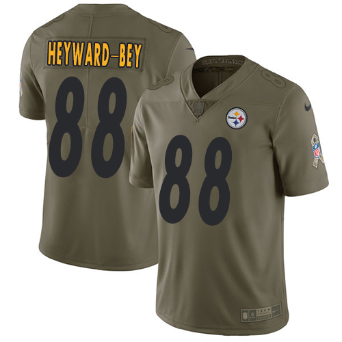 Nike Steelers #88 Darrius Heyward-Bey Olive Men's Stitched NFL Limited 2017 Salute to Service Jersey