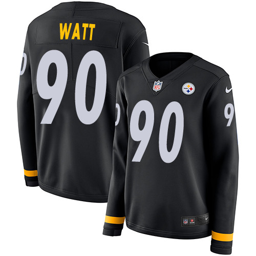 Nike Steelers #90 T. J. Watt Black Team Color Women's Stitched NFL Nike Steelers #90 T. J. Watt Black Team Color Women's Stitched NFL