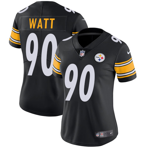 Nike Steelers #90 T. J. Watt Black Team Color Women's Stitched NFL Vapor Untouchable Limited Jersey Nike Steelers #90 T. J. Watt Black Team Color Women's Stitched NFL Vapor Untouchable Limited Jersey