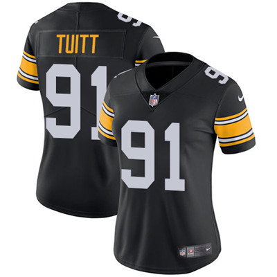 Nike Steelers #91 Stephon Tuitt Black Alternate Women's Stitched NFL Vapor Untouchable Limited Jersey Nike Steelers #91 Stephon Tuitt Black Alternate Women's Stitched NFL Vapor Untouchable Limited Jersey