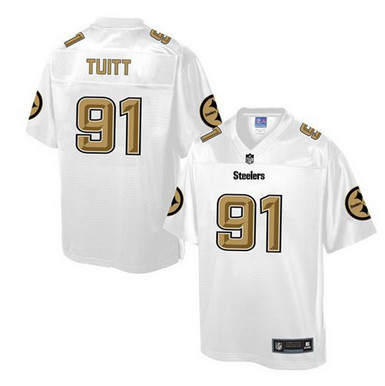 Nike Steelers #91 Stephon Tuitt White Men's NFL Pro Line Fashion Game Jersey