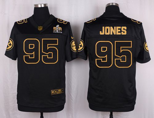 Nike Steelers #95 Jarvis Jones Black Men's Stitched NFL Elite Pro Line Gold Collection Jersey Nike Steelers #95 Jarvis Jones Black Men's Stitched NFL Elite Pro Line Gold Collection Jersey