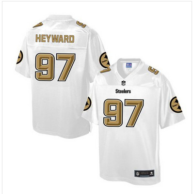 Nike Steelers #97 Cameron Heyward White Men's NFL Pro Line Fashion Game Jersey