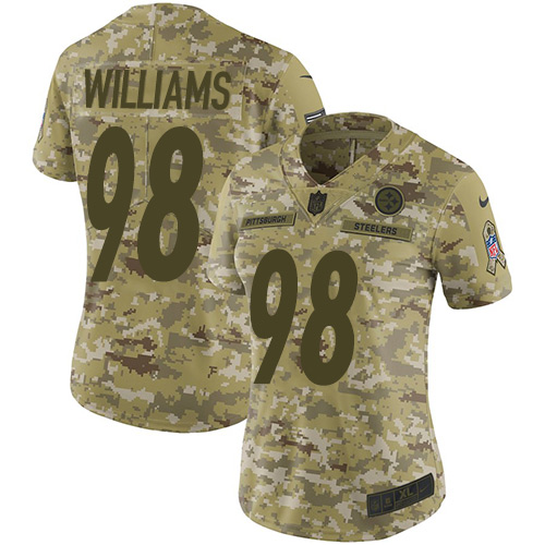 Nike Steelers #98 Vince Williams Camo Women's Stitched NFL Limited 2018 Salute to Service Jersey Nike Steelers #98 Vince Williams Camo Women's Stitched NFL Limited 2018 Salute to Service Jersey