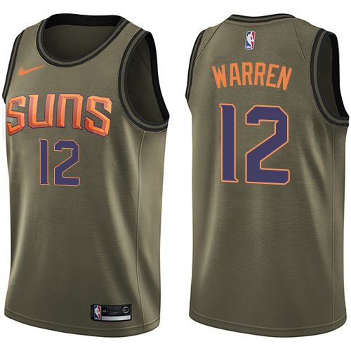 Nike Suns #12 T.J. Warren Green Salute to Service NBA Swingman Jersey