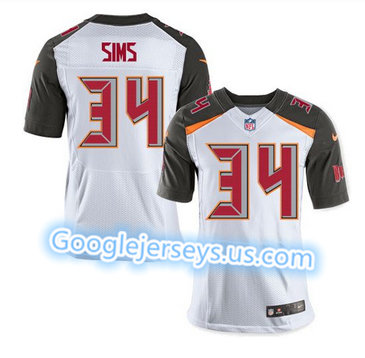 Nike Tampa Bay Buccaneers #34 Charles Sims White Men's Stitched NFL New Elite Jersey