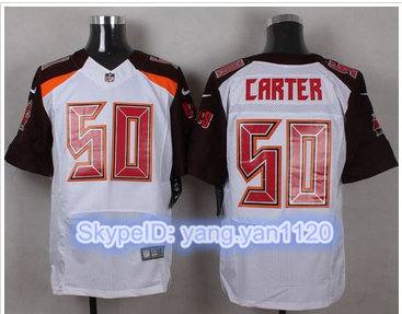 Nike Tampa Bay Buccaneers #50 Bruce Carter White Men's Stitched NFL New Elite Jersey