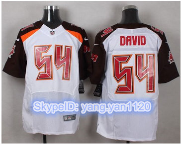 Nike Tampa Bay Buccaneers #54 Lavonte David White Men's Stitched NFL New Elite Jersey