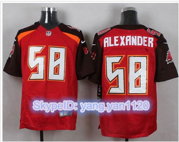 Nike Tampa Bay Buccaneers #58 Kwon Alexander Red Team Color Men's Stitched NFL New Elite Jersey