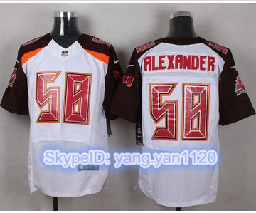 Nike Tampa Bay Buccaneers #58 Kwon Alexander White Men's Stitched NFL New Elite Jersey